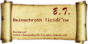 Beinschroth Ticiána névjegykártya